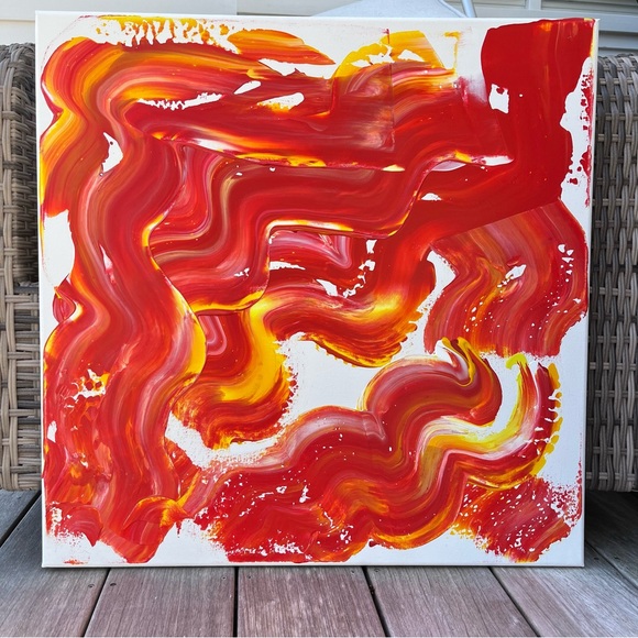 24” x 24” Acrylic Painting - Titled - Apples and Bananas - Picture 1 of 7